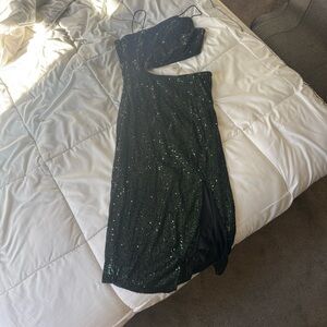 Lulus Sequin Cutout Dress